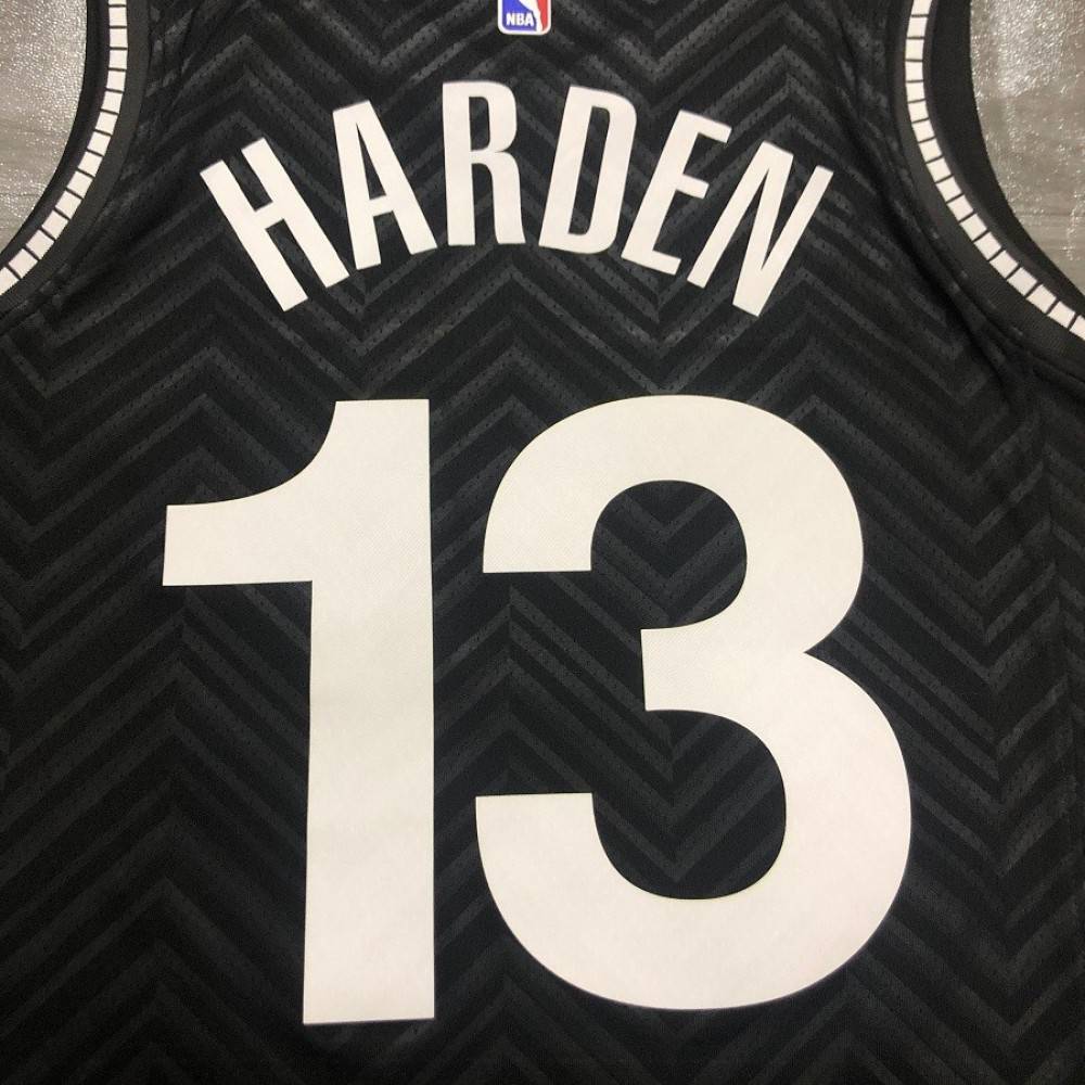 Men's Brooklyn Nets James Harden #13 Black 2020/21 Swingman Player Jersey – Earned Edition-Pro Kit Vault | Brand New 26/27 Sports Jerseys